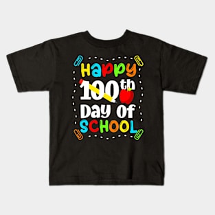 Happy 100Th Days Of School Teacher Boys Girls 100 Days Kids T-Shirt